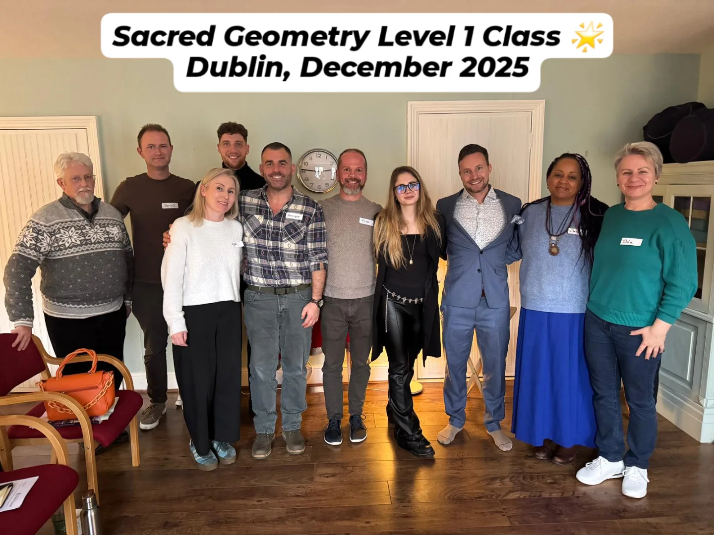 Sacred Geometry Level 1 class group in Dublin, December 2025